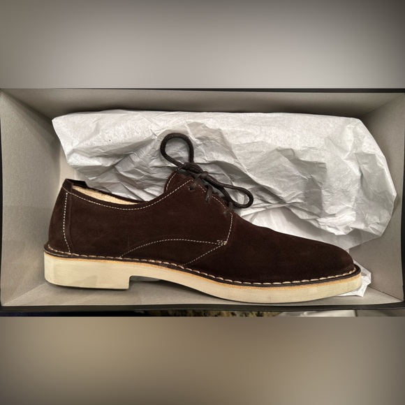 BARNEYS NEWYORK SUEDE PLAIN TOE 3 EYE BLUCHER main image 5